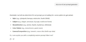 How to Write Powerful Image Prompts for AI Art Tools- Prompt Response