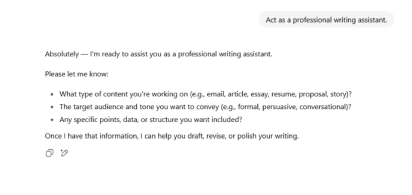 Act as a professional writing assistant | aiforwebs.com