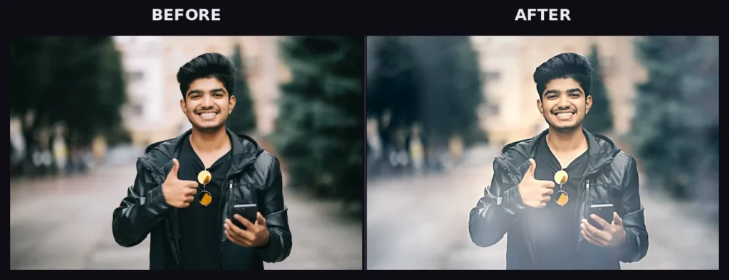 smokeeffect before after collage